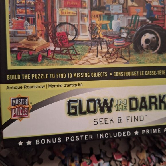 Glow Puzzle Seek Find Hidden Images Bonus 500 Piece Farm Antiques Tractor Thrift - Picture 7 of 11